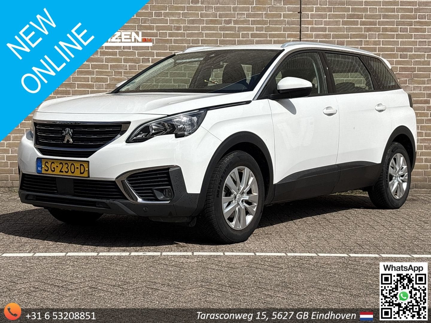 Peugeot 5008 1.2 PureTech Blue Lease Executive | 7P. | Clima, Wit, 115 g/km, Handgeschakeld, Parkeersensor