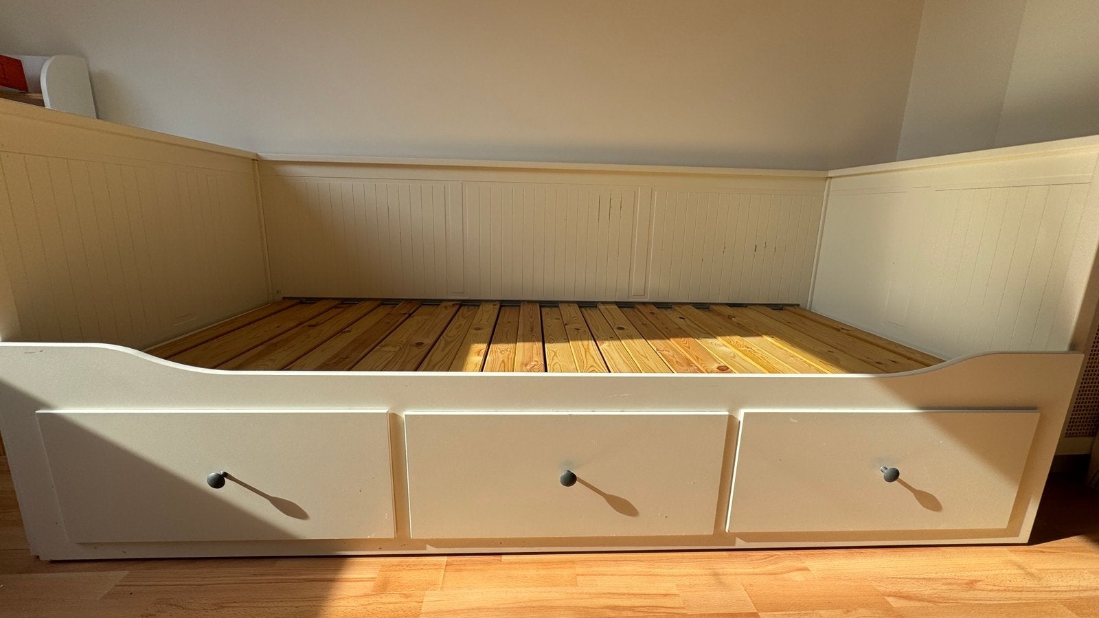 IKEA HEMNES witte slaapbank 80/160  200 cm — 3 laden, Ophalen, Gebruikt, Wit, 200 cm