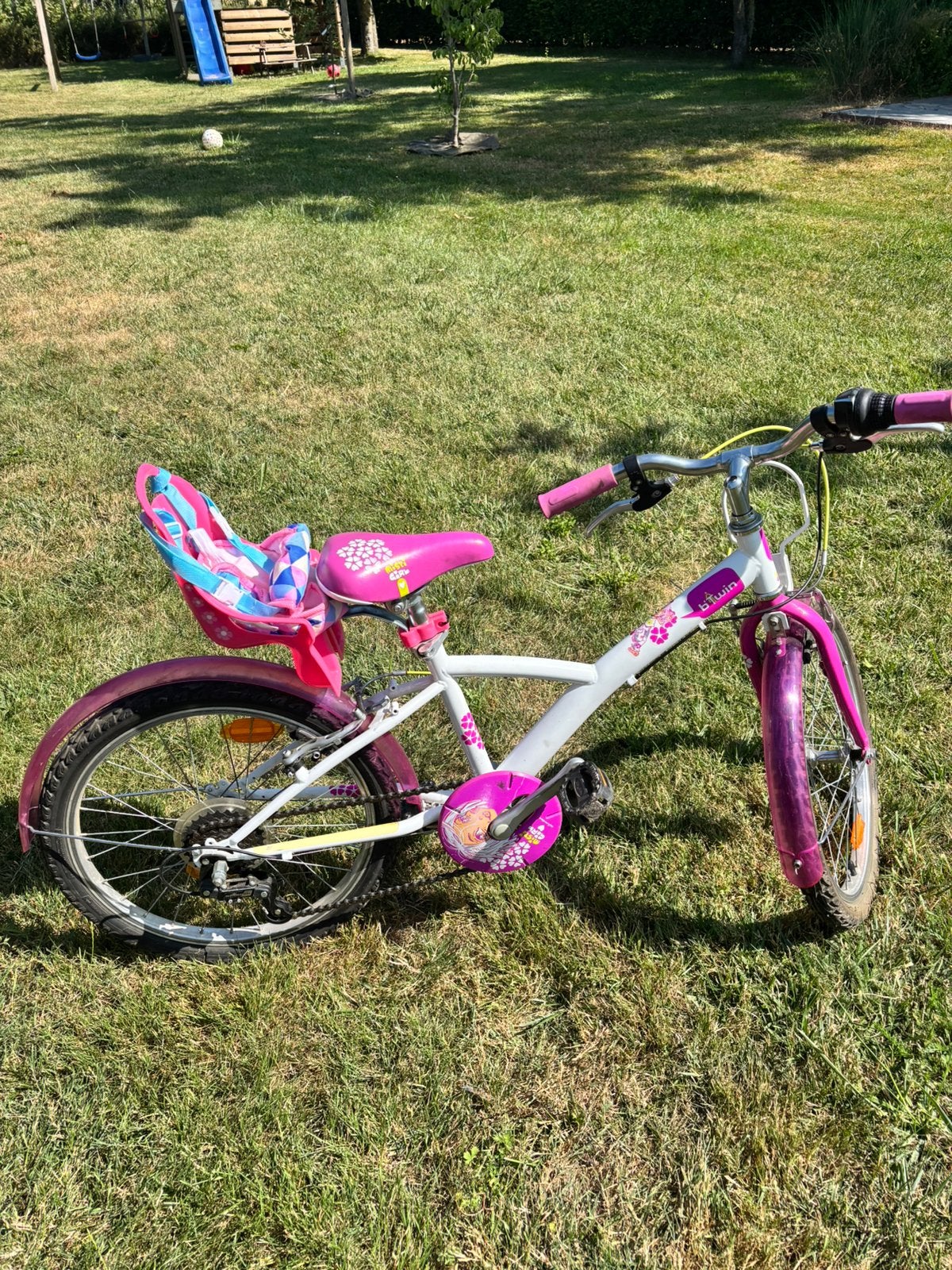 Meisjesfiets 16 inch, Ophalen, Gebruikt, Velgrem, 16 tot 20 inch