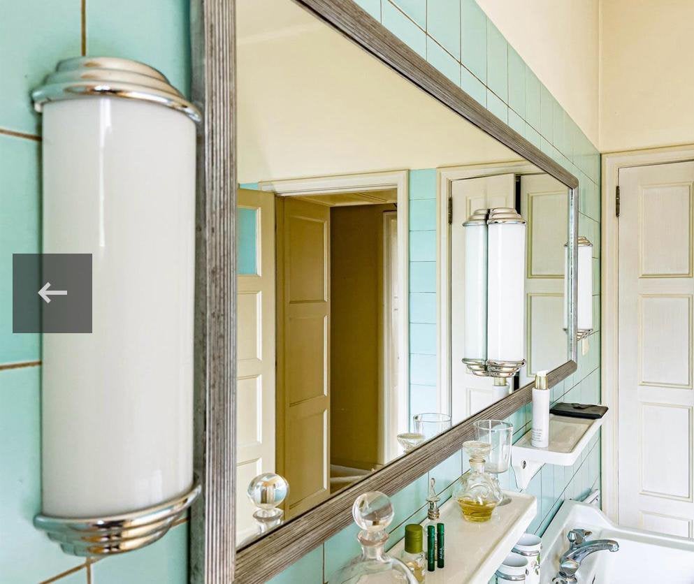 Miroir vintage années 50 + 3 appliques assorties, Maison & Meubles, Accessoires pour la Maison | Miroirs, 125 cm ou plus, Moins de 100 cm