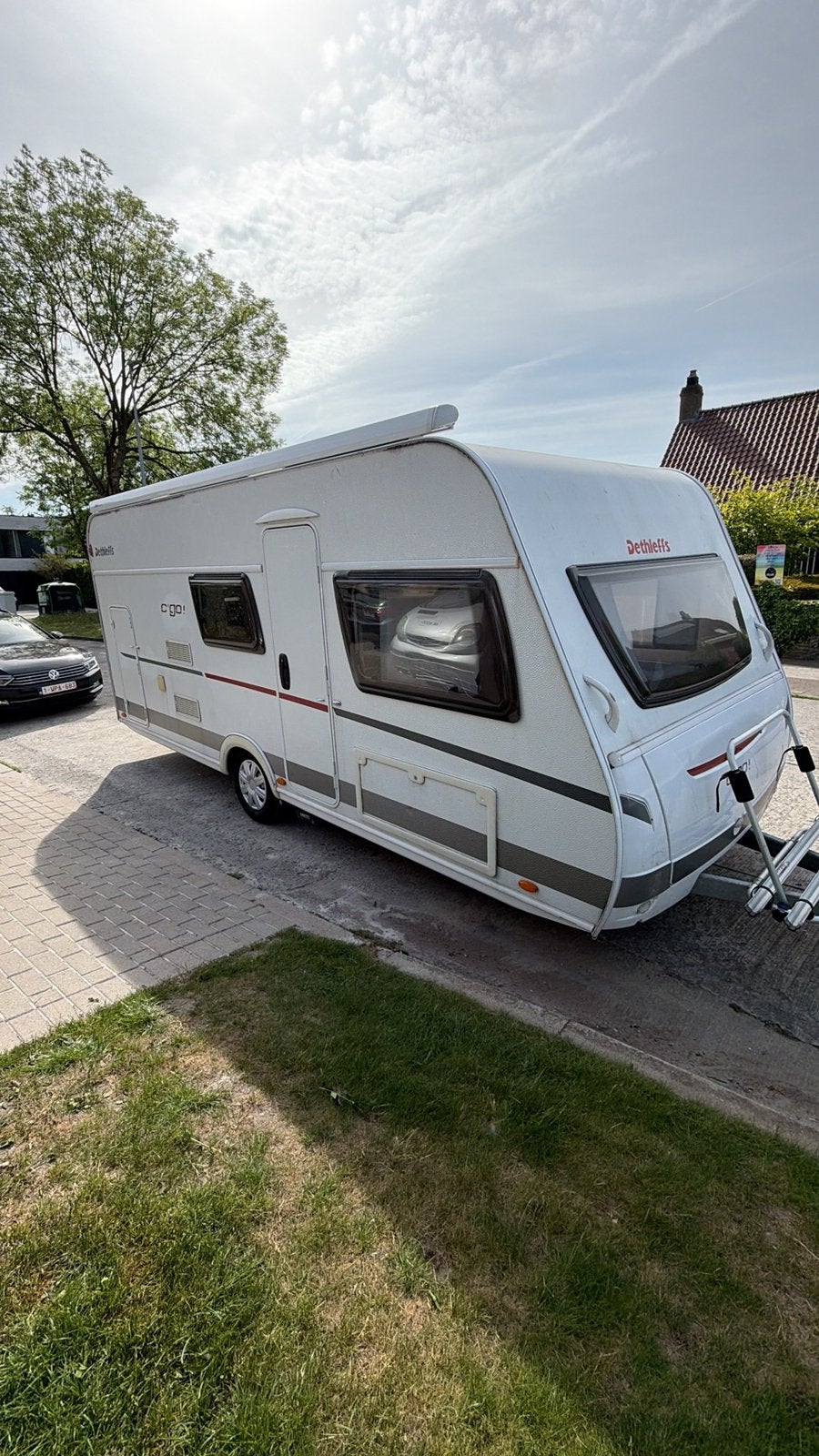 Dethleffs C’go 495 QSK met mover, Thule luifel en stapelbed, Treinzit, Dwarsbed, Particulier, Dethleffs