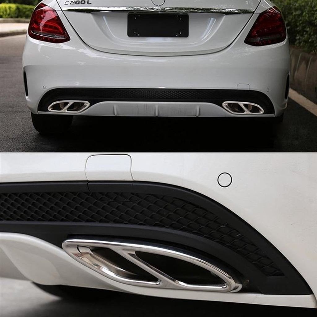 AMG Look Chrome Uitlaat Trim Lijsten Voor Mercedes C Klasse, Verzenden