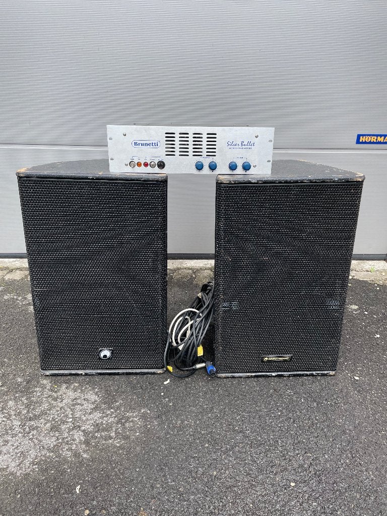 2x Omnitronic PAS-215 + Brunetti Silver Bullet buizen verst., Enlèvement, Amplificateur