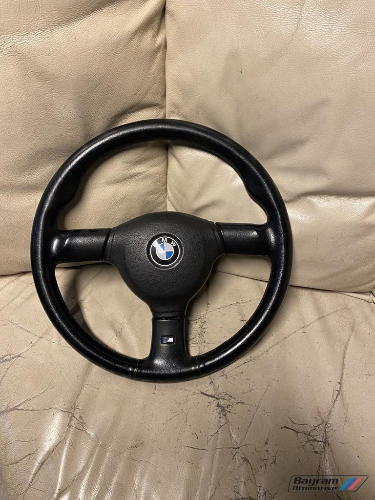 Bmw E30 mtech 2 stuur zwart lederen sportstuur e34 E32 mtech, Auto-onderdelen, Ophalen, Gebruikt, -, -