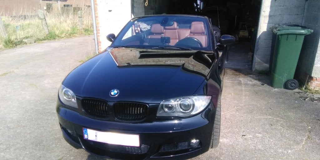 BMW 118i Cabrio M pack 2008 euro4, 4 zetels, 1995 cc, 4 cilinders, Zwart