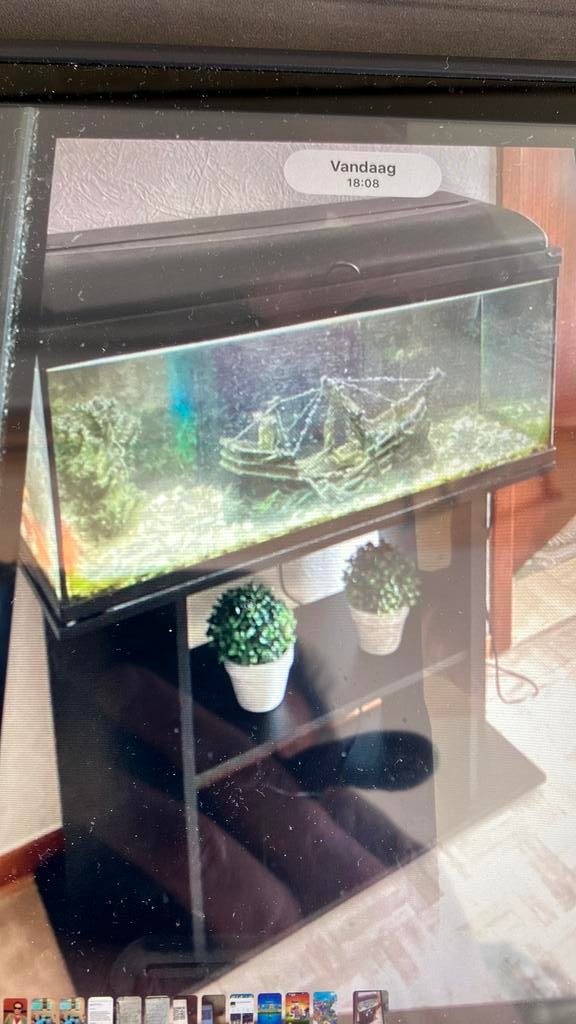 Gratis: aquarium meubel plus toebehoren, Dieren en Toebehoren, Ophalen, Zo goed als nieuw