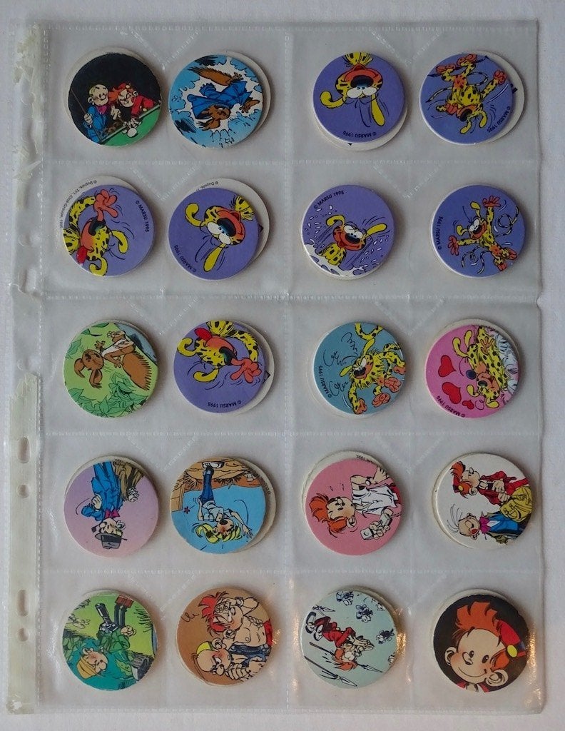 Franquin 40 flippos Spirou, Marsupilami, ....., Collections, Enlèvement, Comme neuf, Image, Affiche ou Autocollant