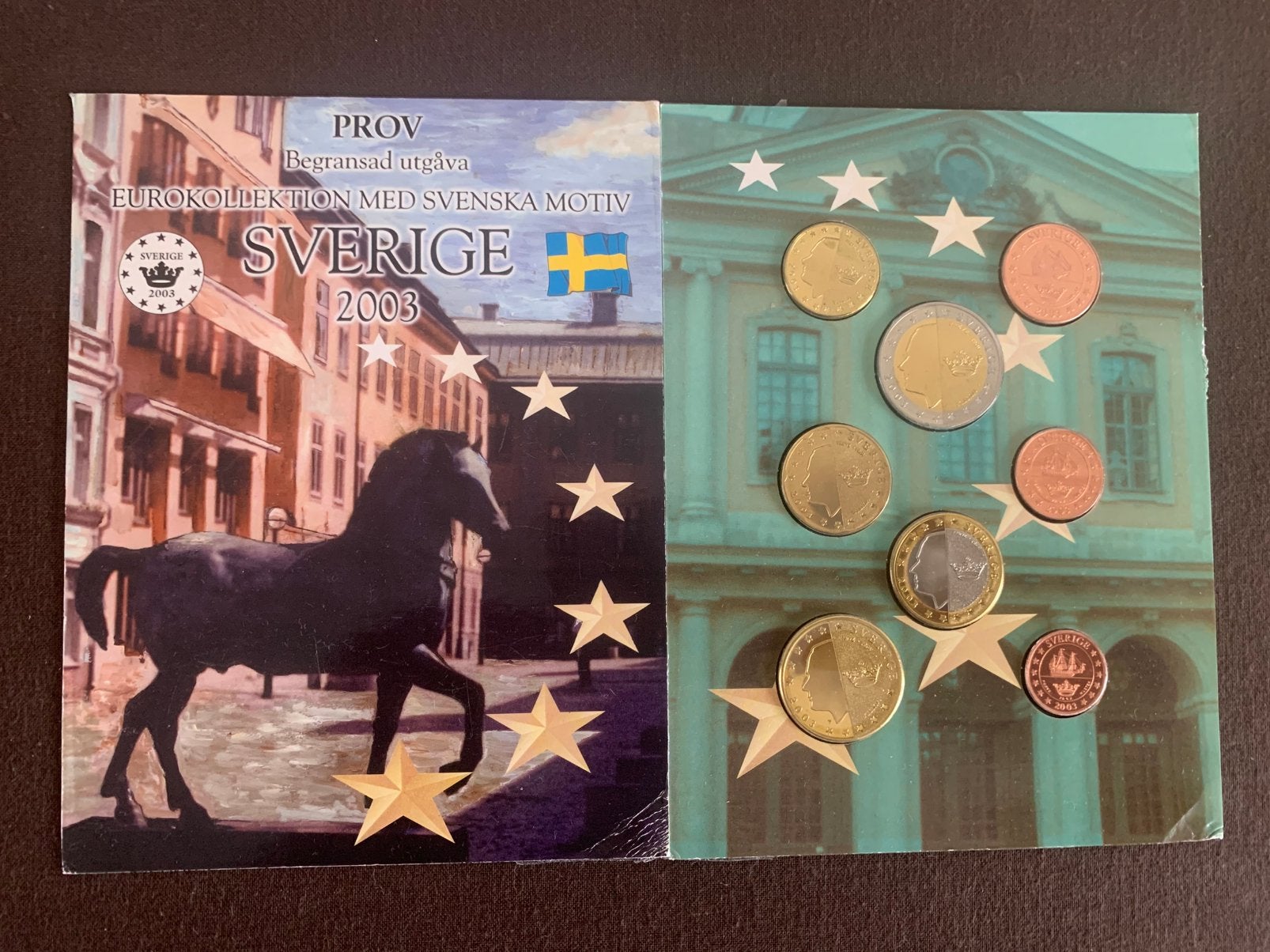 Dit is een onofficiële Zweedse euro-proefset 2003, Ophalen of Verzenden, Setje