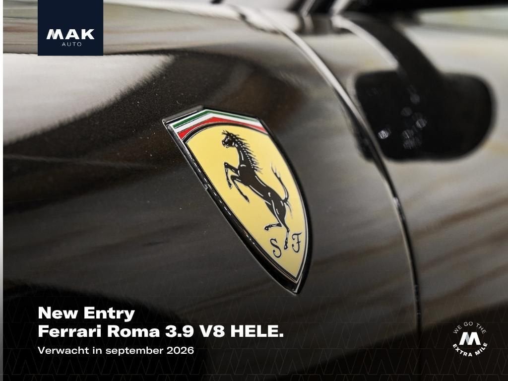 Ferrari Roma 3.9 V8 HELE , Surround View, carbon, ceramic, J, Automaat, Zwart, 255 g/km, Electronic Stability Program (ESP)