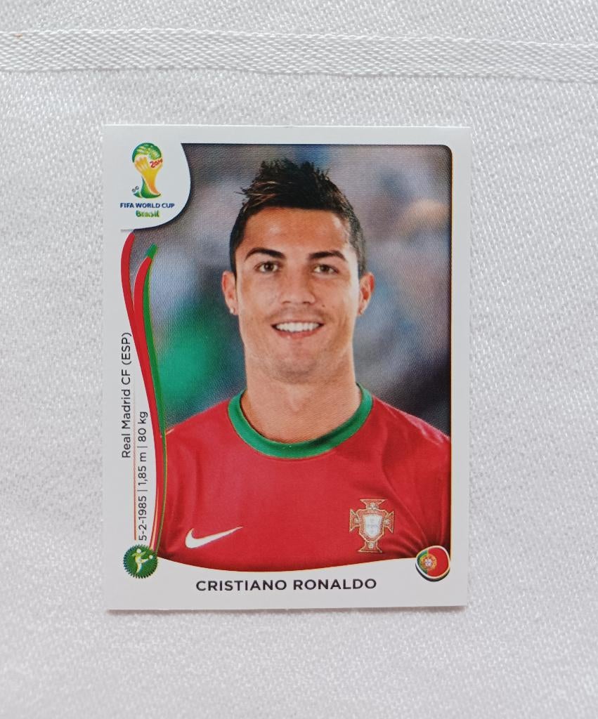 Autocollant Cristiano Ronaldo - Coupe du monde 2014, Hobby & Loisirs créatifs, Enlèvement ou Envoi, Comme neuf, Autocollant