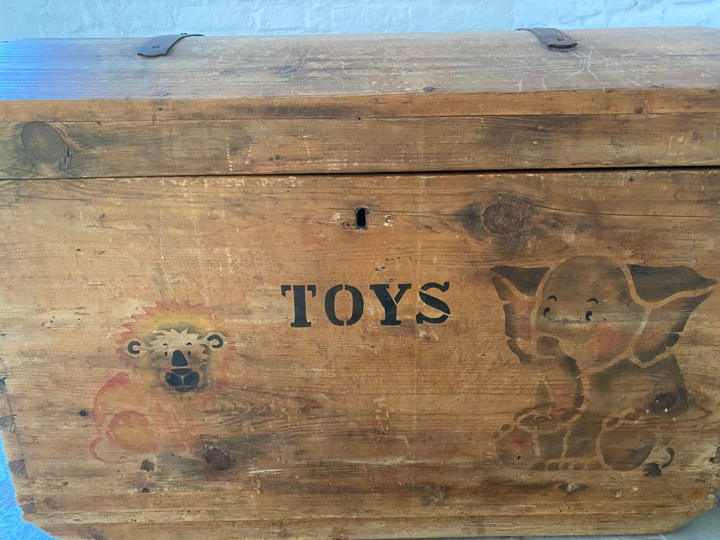 Vieux coffre à jouets, Maison & Meubles, Enlèvement, Utilisé