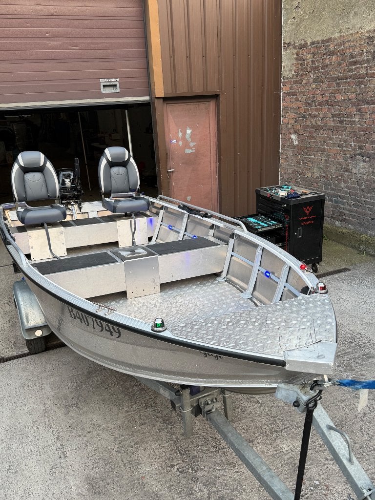 Aluminium vissersboot, Watersport en Boten, Vis- en Consoleboten, Ophalen, Overige merken, Gebruikt, Tot 10 pk