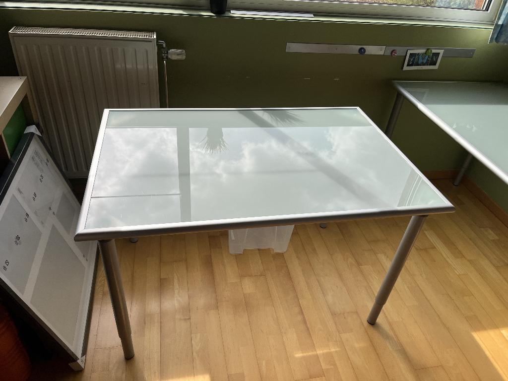 glazen tafel Ikea, Huis en Inrichting, Bureaus, Ophalen, Gebruikt, Schoolbureau, IKEA