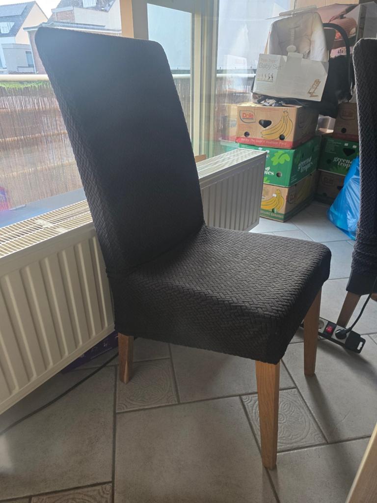 Ensemble complet de 6 chaises de salle à manger, housses lav, Enlèvement