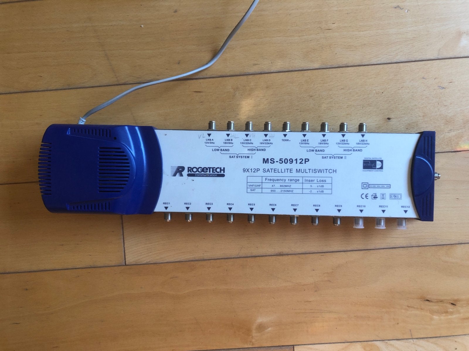 Commutateur multiple satellite Rogetech MS-50912P 9x12P, Enlèvement ou Envoi, Comme neuf, Antenne (parabolique)