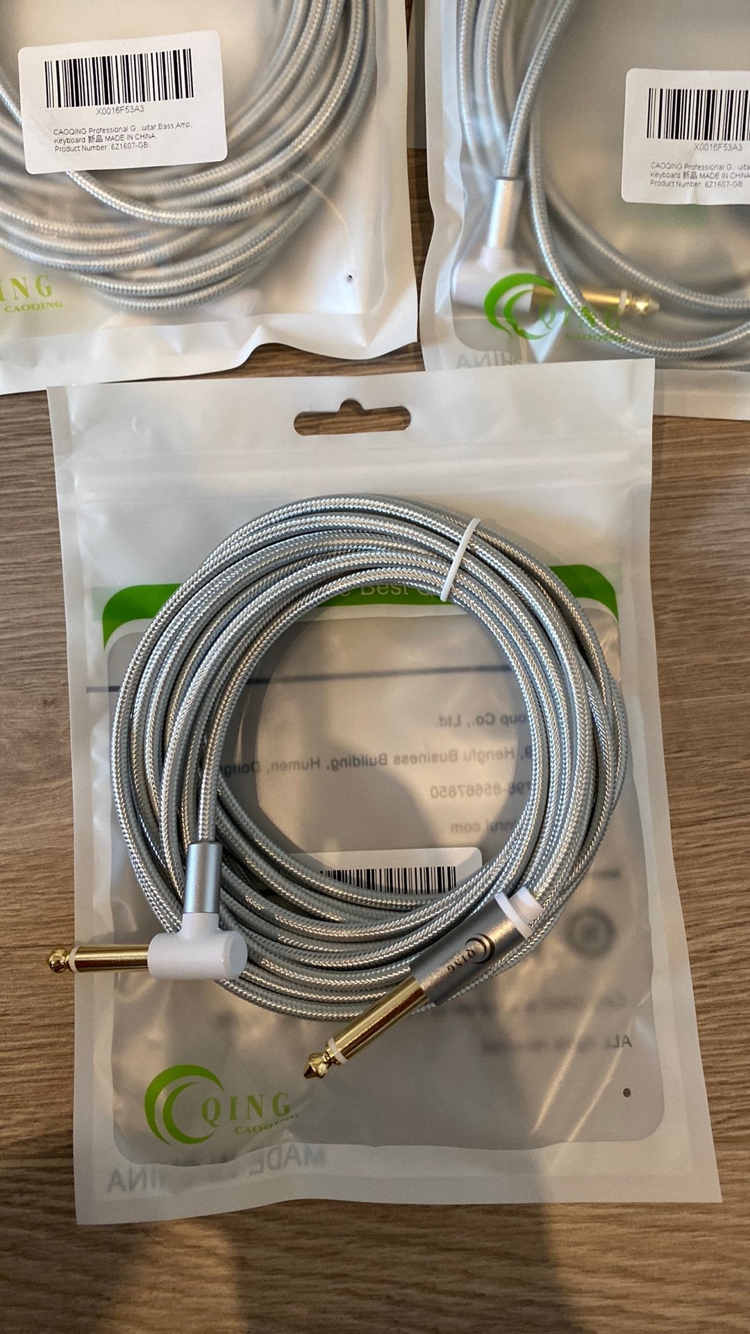 Jack️➡️Jack 6,35mm, lengte 5m ( 1x 90• aansluiting), Ophalen, Nieuw