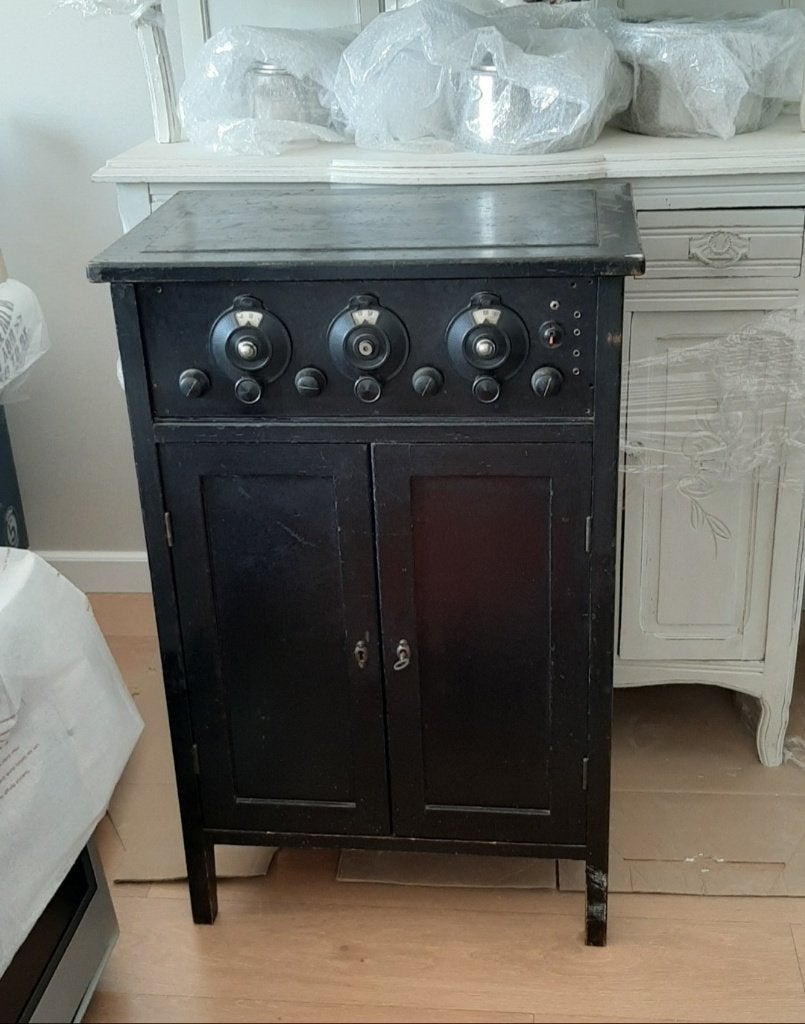 vintage antieke houten radio-meubel radio jaren 1920, Antiek en Kunst, Antiek | Tv's en Audio, Ophalen