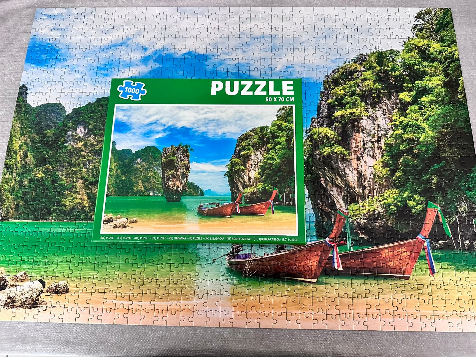 Puzzel 1000 stukjes, Ophalen