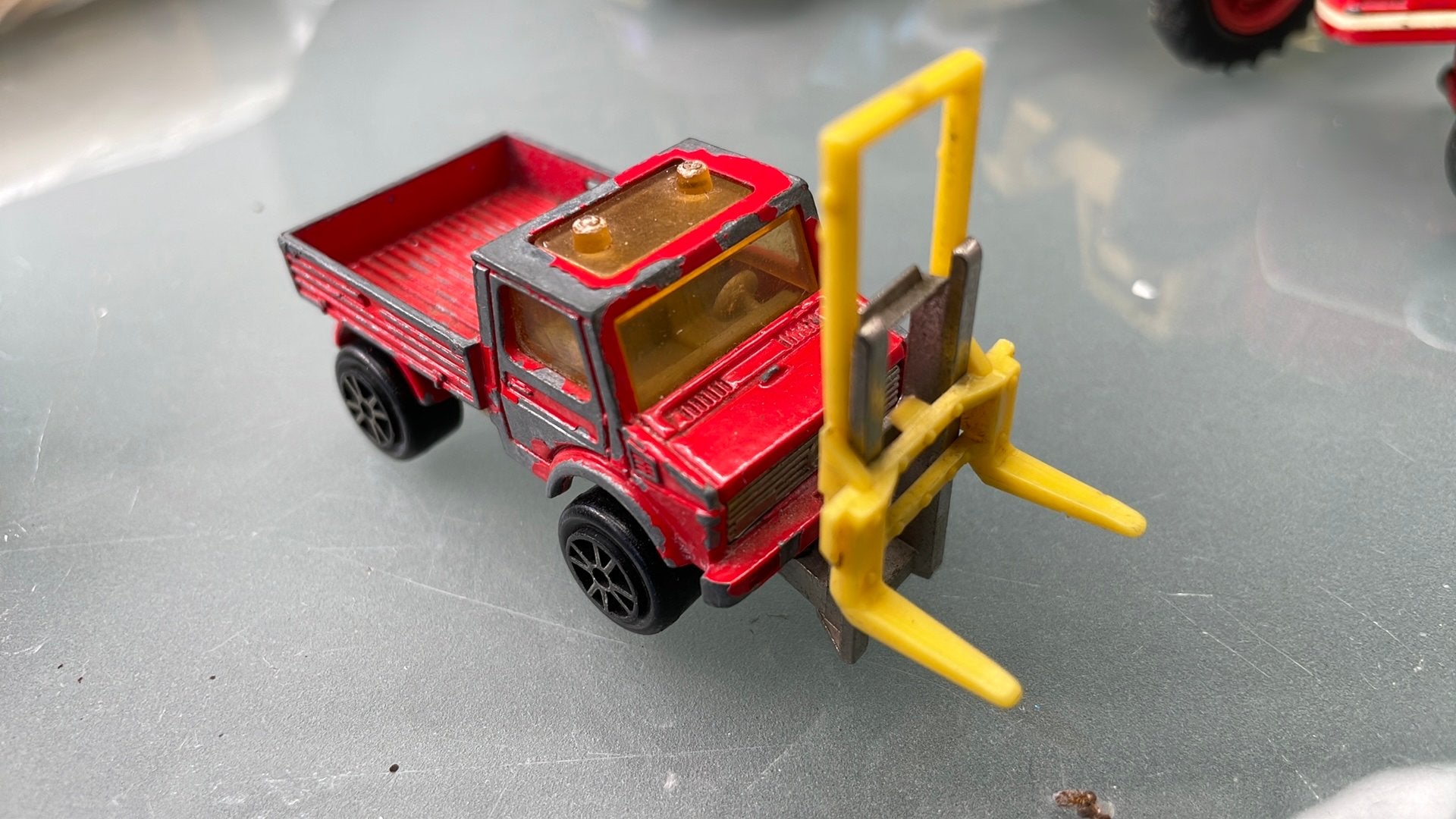 Majorette UNIMOG met frontlader, Ophalen of Verzenden, Gebruikt, Majorette