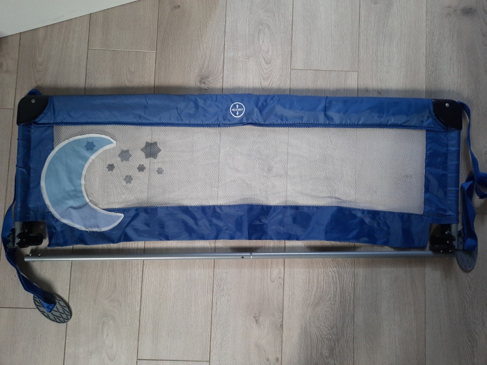 Bedrand/bedhekje draagbaar, opvouwbaar 117x40cm, Enlèvement, Utilisé, Moins de 140 cm, Moins de 70 cm