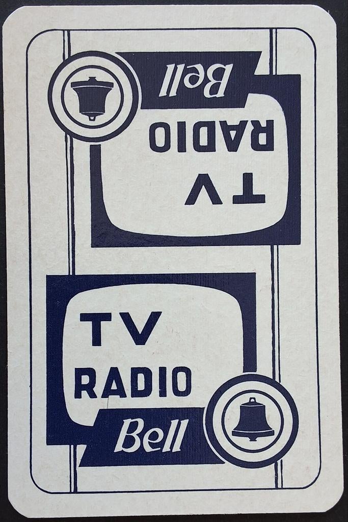 1 Speelkaart  Tv Radio Bell, Ophalen of Verzenden