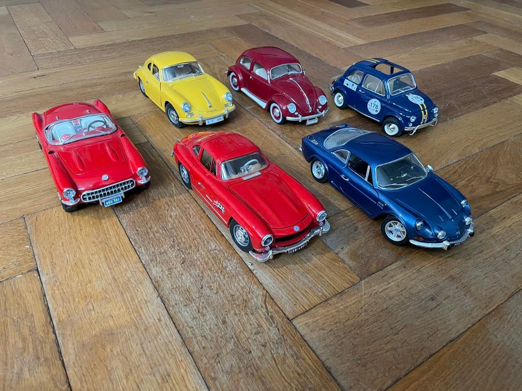 Set van 6 Klasiekers Burago Schaalmodellen Auto’s, 1/18, Hobby & Loisirs créatifs, Voitures miniatures | 1:18, Comme neuf, Voiture