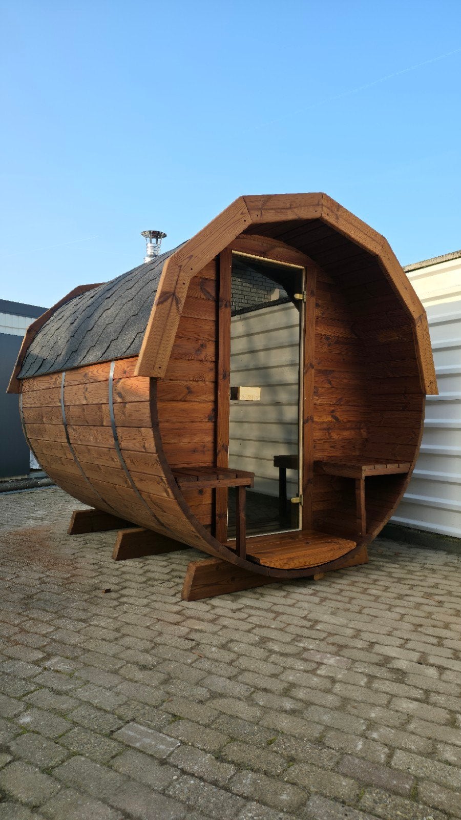 Livraison et installation gratuites d'un sauna en baril de 2, Enlèvement ou Envoi
