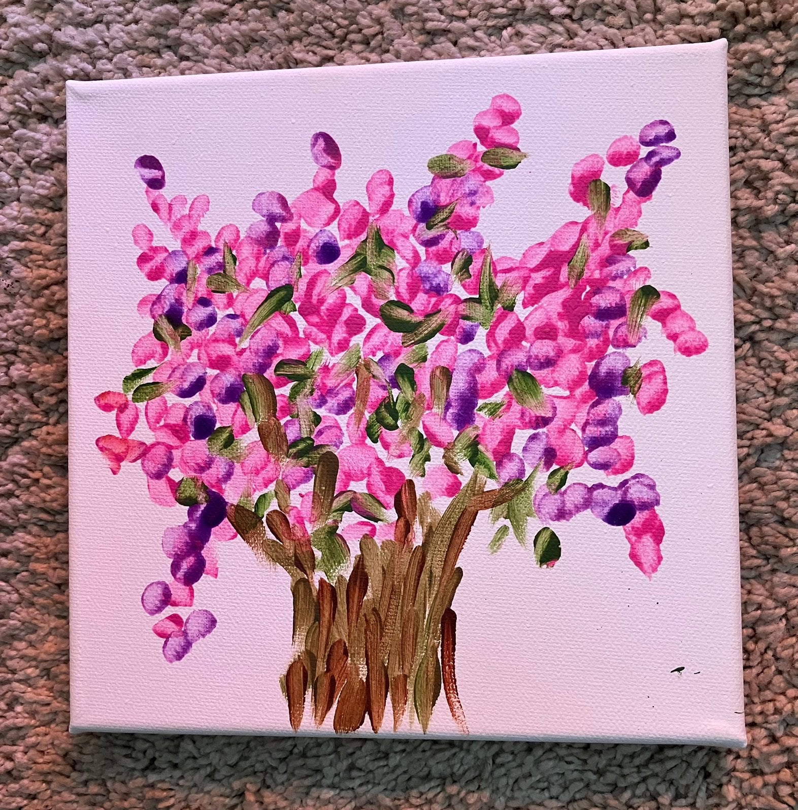 klein krijtbord van acryl, Antiek en Kunst, Kunst | Schilderijen | Modern, Ophalen of Verzenden, Acrylverf, Bloemen