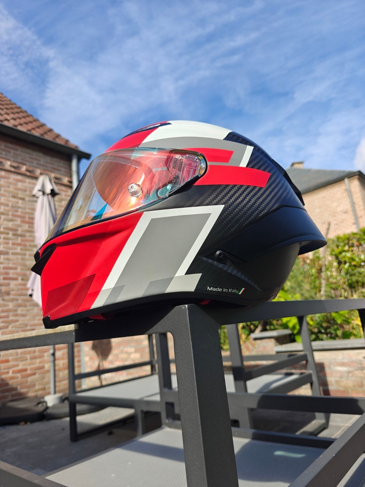 AGV PISTA GP RR „COMPETIZIONE” koolstof/wit/rood, Ophalen, L, Integraalhelm, AGV