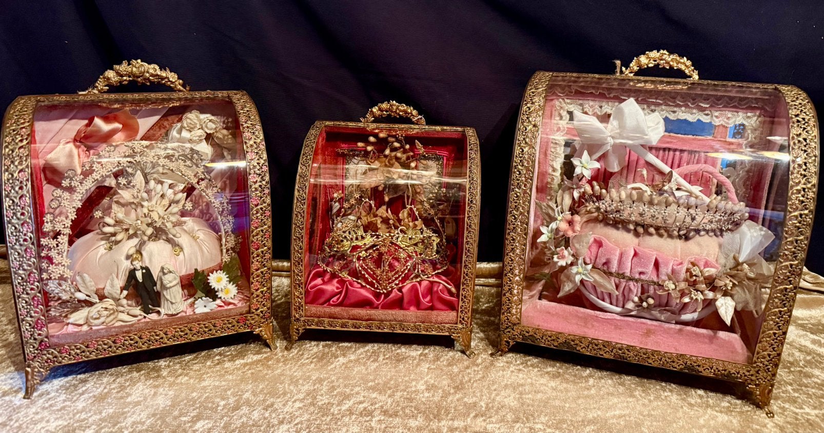 3 zeer mooie Bruidskistjes, Antiek en Kunst, Ophalen of Verzenden