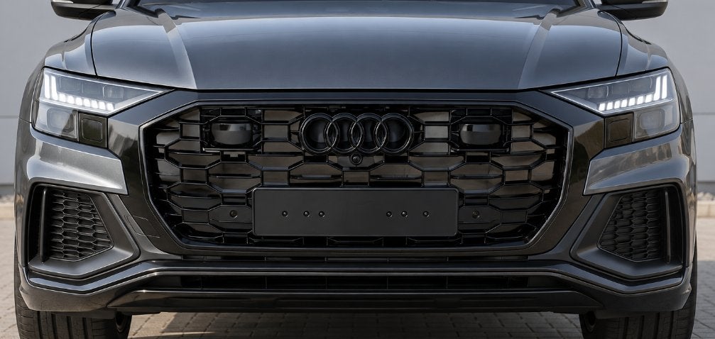 Audi Q8 4M8 grille RSQ8-look hoogglans zwart NIEUW in doos, Ophalen, Voor, Nieuw, Audi