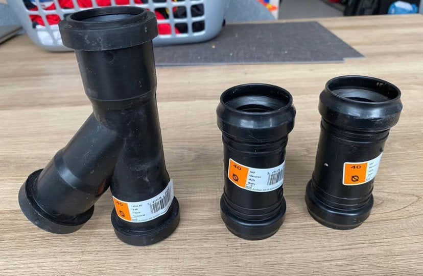 Scala PP afvoerbuis 1m 40mm met hulpstukken, Ophalen, Zo goed als nieuw
