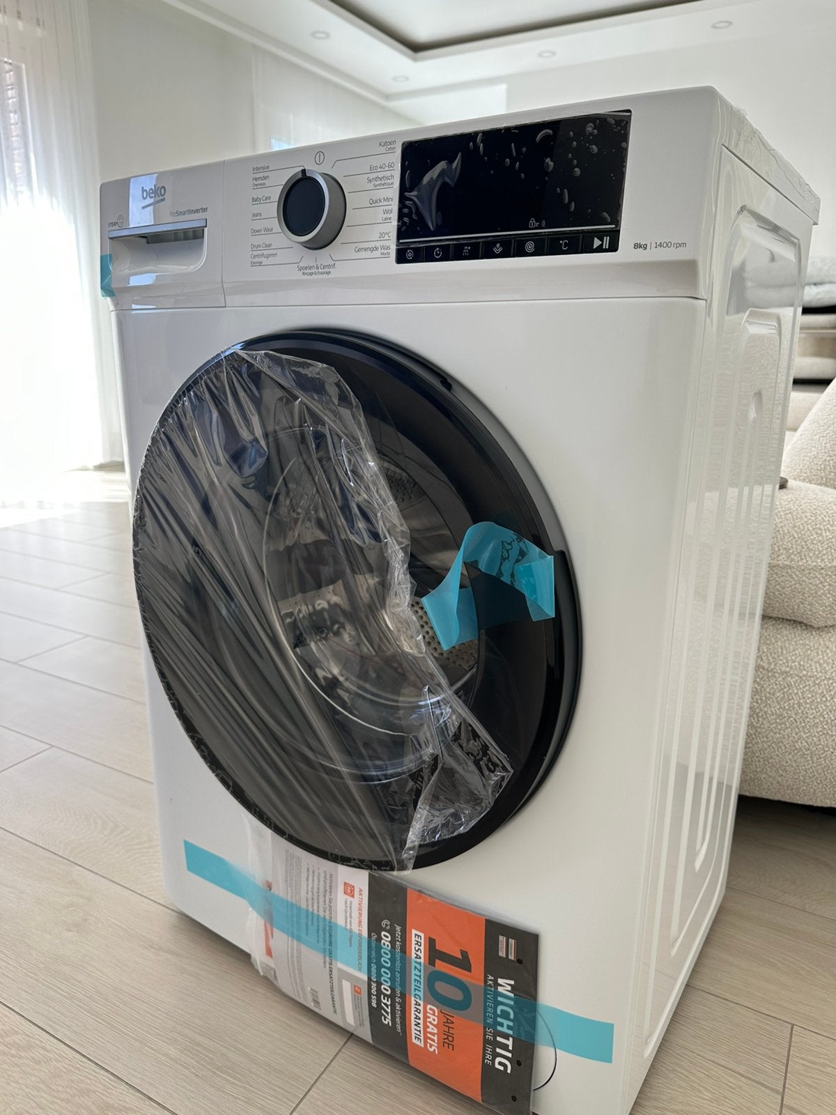 Nieuw wasmachine Beko 8KG Energieklasse A, Elektronische apparatuur, Wasmachines, Ophalen, 1200 tot 1600 toeren, 8 tot 10 kg, Nieuw
