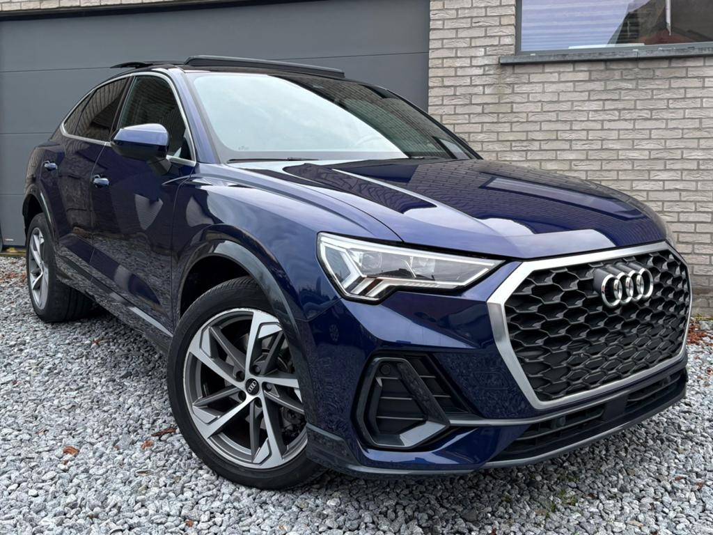Audi Q3 SPORTBACK 45TFSI coupé en plug-in hybride!, Auto's, Audi, Automaat, Stof, 4 cilinders, Blauw