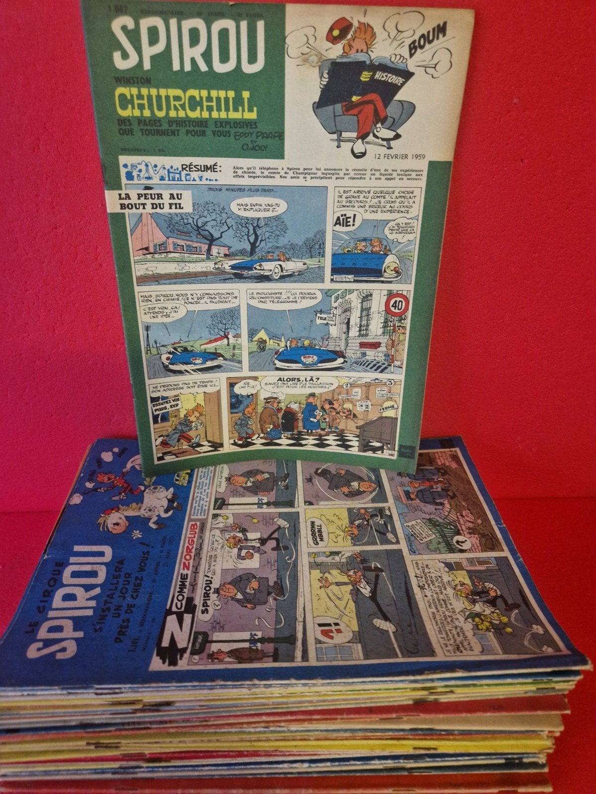 lot de 45 magazines, le journal de spirou, 1959, Livres, Enlèvement ou Envoi