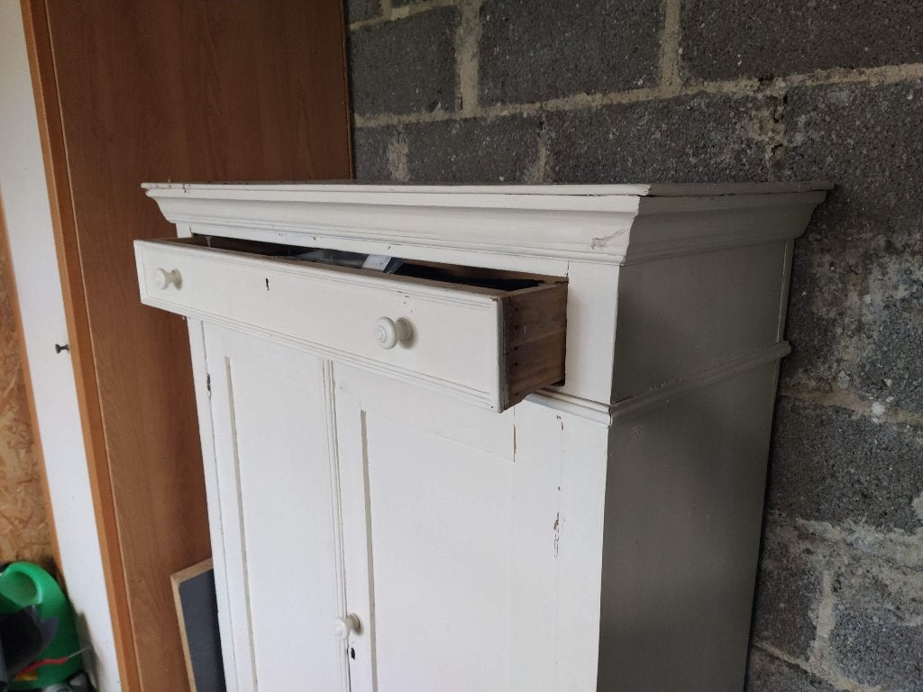 belle armoire à linge en teck massif, Teck, 25 à 50 cm, Utilisé, 100 à 150 cm