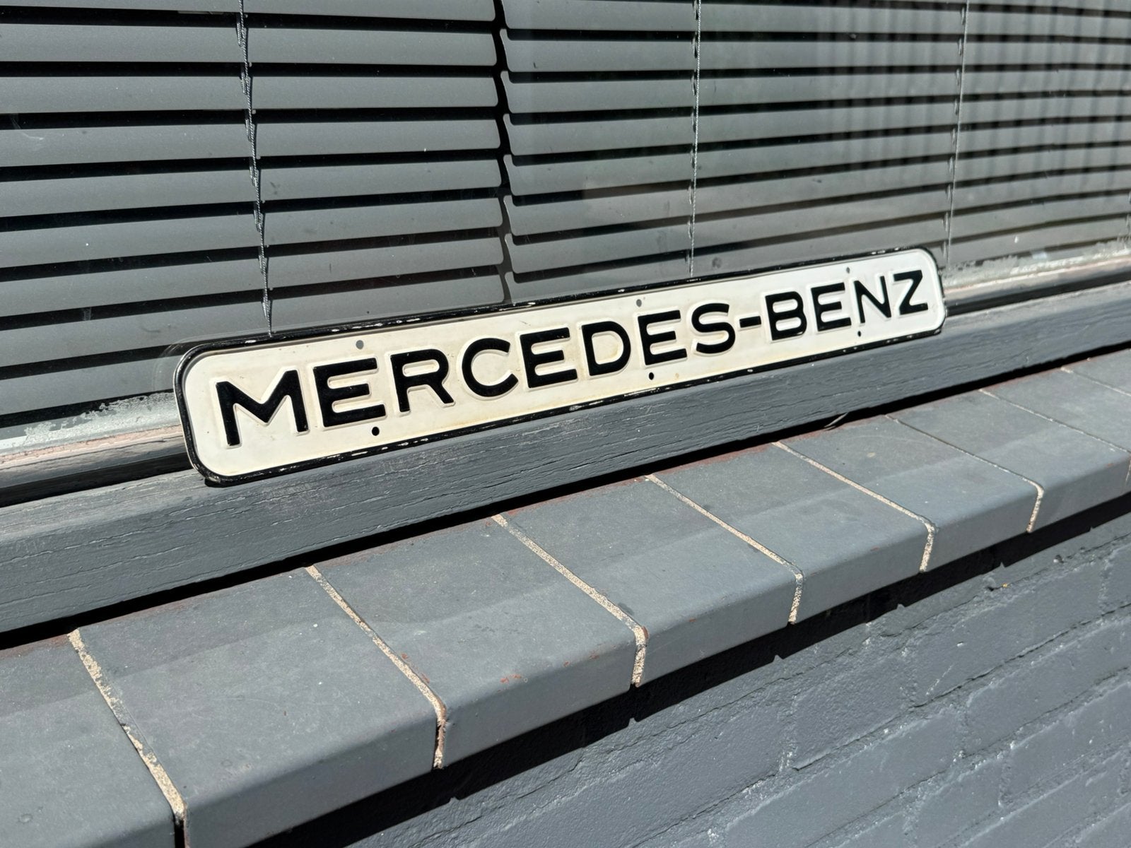 Mercedes-Benz MB oud reclamebord, Verzamelen, Ophalen of Verzenden, Gebruikt, Reclamebord