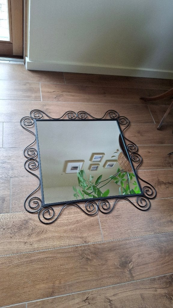 Miroir Ikea fer forgé noir, Moins de 100 cm, Enlèvement, 50 à 75 cm, Carré