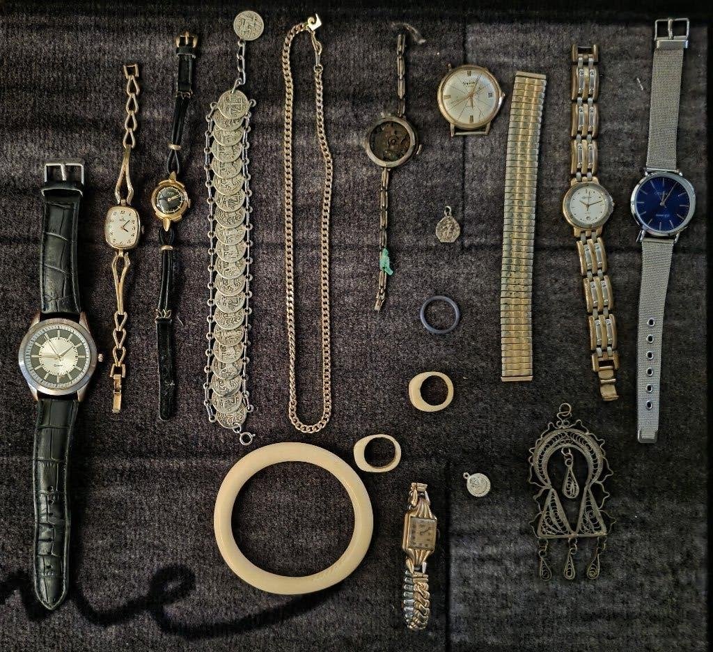 Diverse rommelmarkt spullen en horloges, Ophalen of Verzenden, Gebruikt