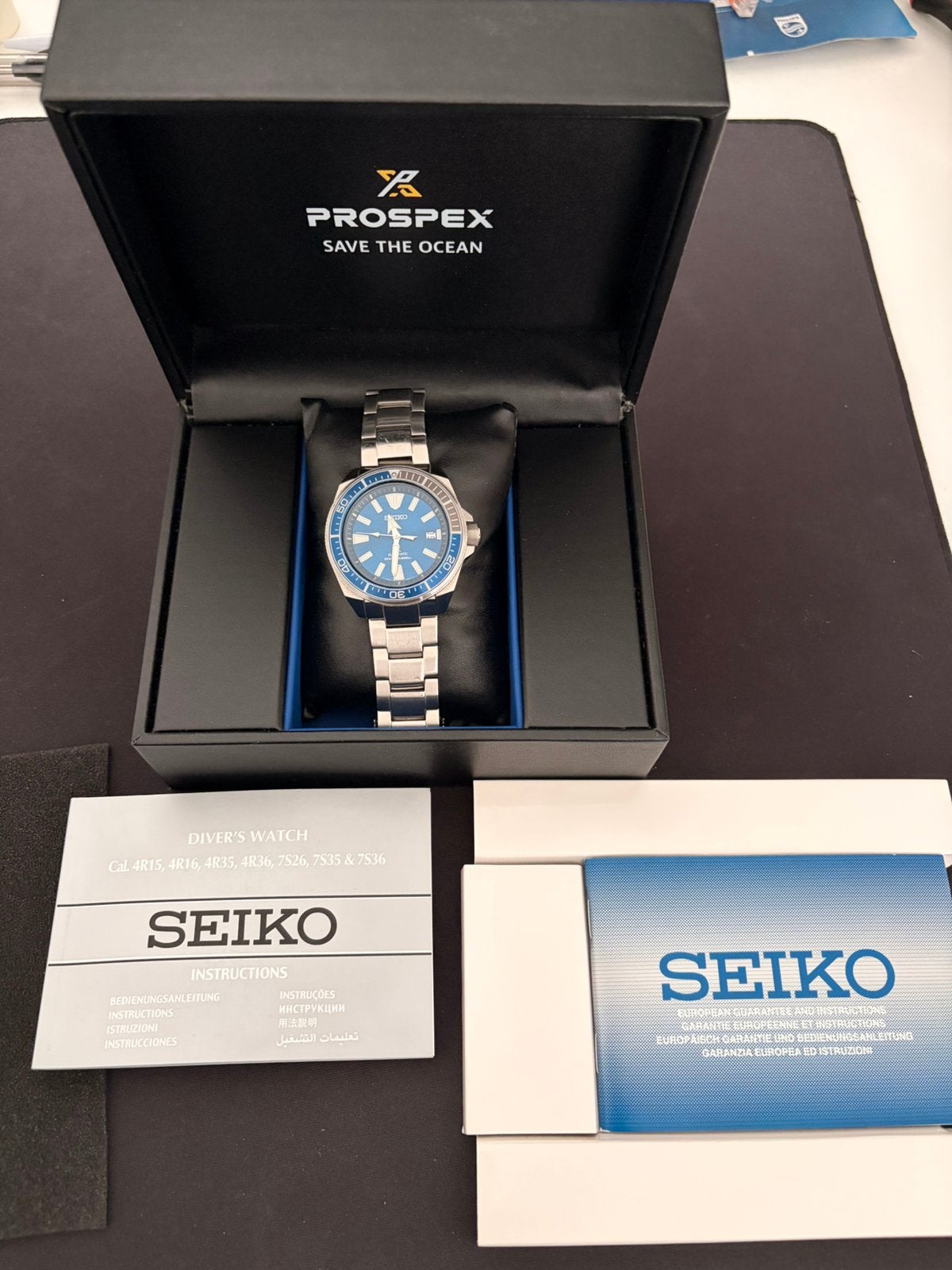 Seiko Prospex 4R35-03G0, Save the Oceans - doos en papieren, Bijoux, Sacs & Beauté, Montres | Hommes, Montre-bracelet, Seiko, Acier