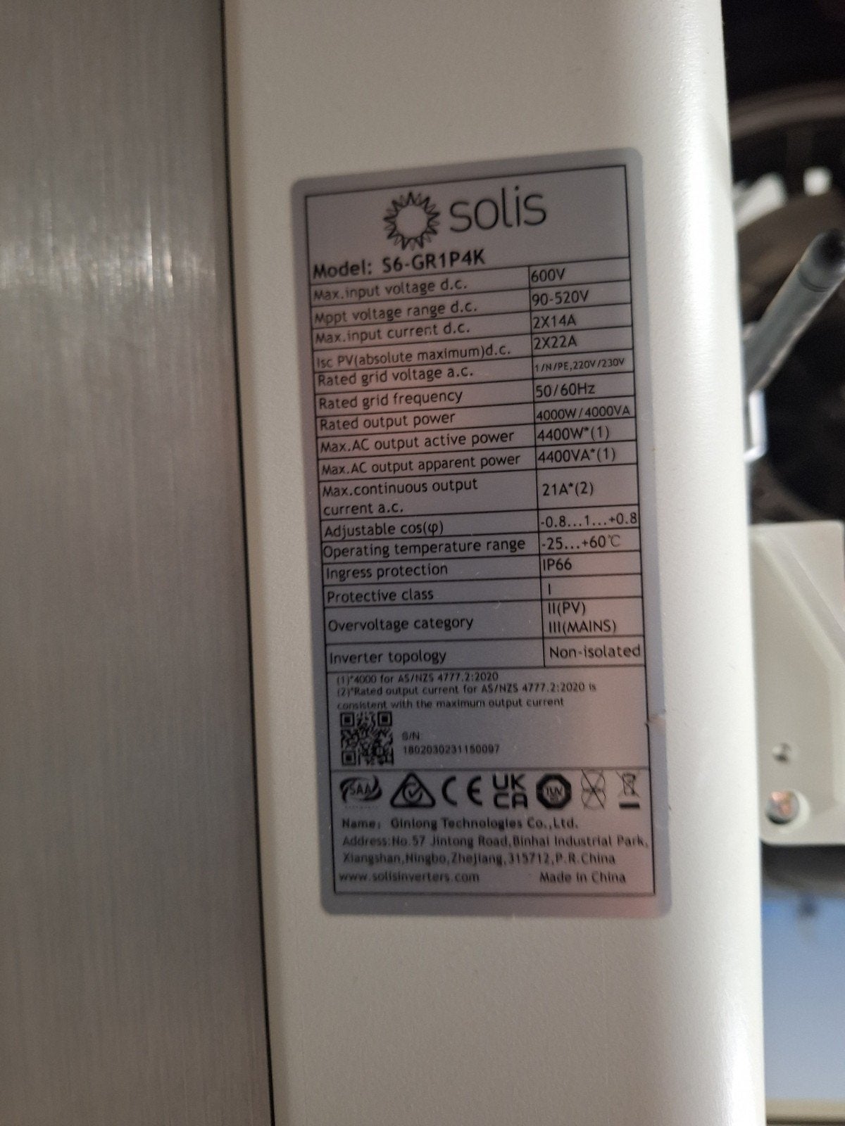 Omvormer solis S6, Bricolage & Construction, Panneaux solaires & Accessoires, Enlèvement