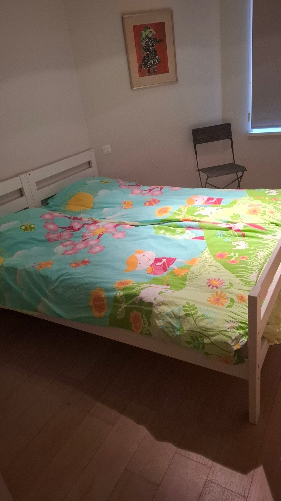 2 gelijke persoonsbedden.Lattenbodems inbegrepen., Ophalen, 200 cm, 90 cm