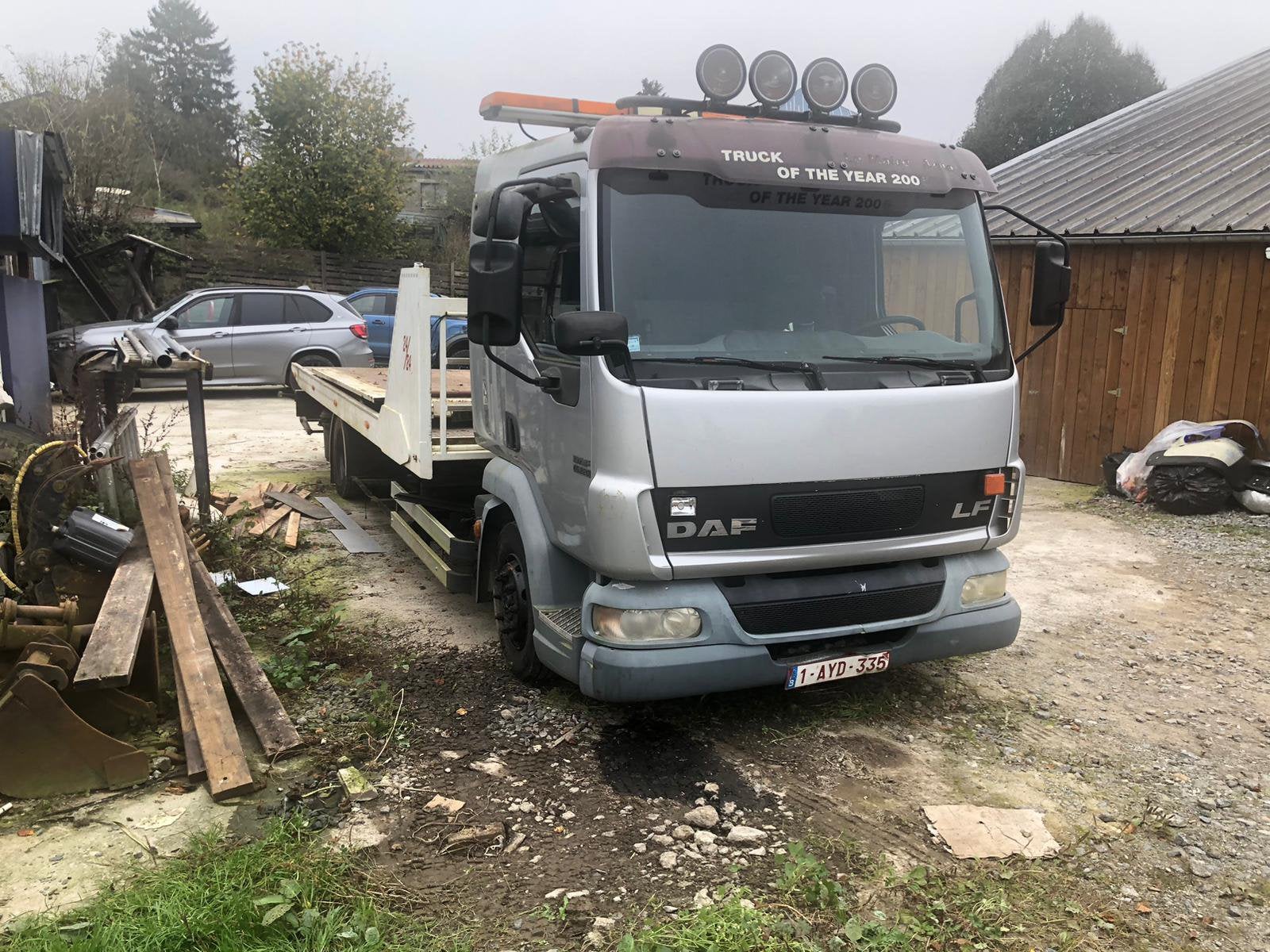 DAF 12T TAKELWAGEN, Auto's, Zwart, Particulier, 2 deurs, Zilver of Grijs
