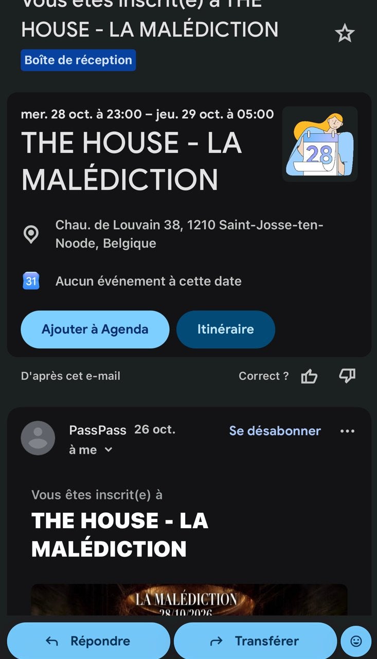 ️ Billet à vendre – THE HOUSE : LA MALÉDICTION, Tickets & Billets