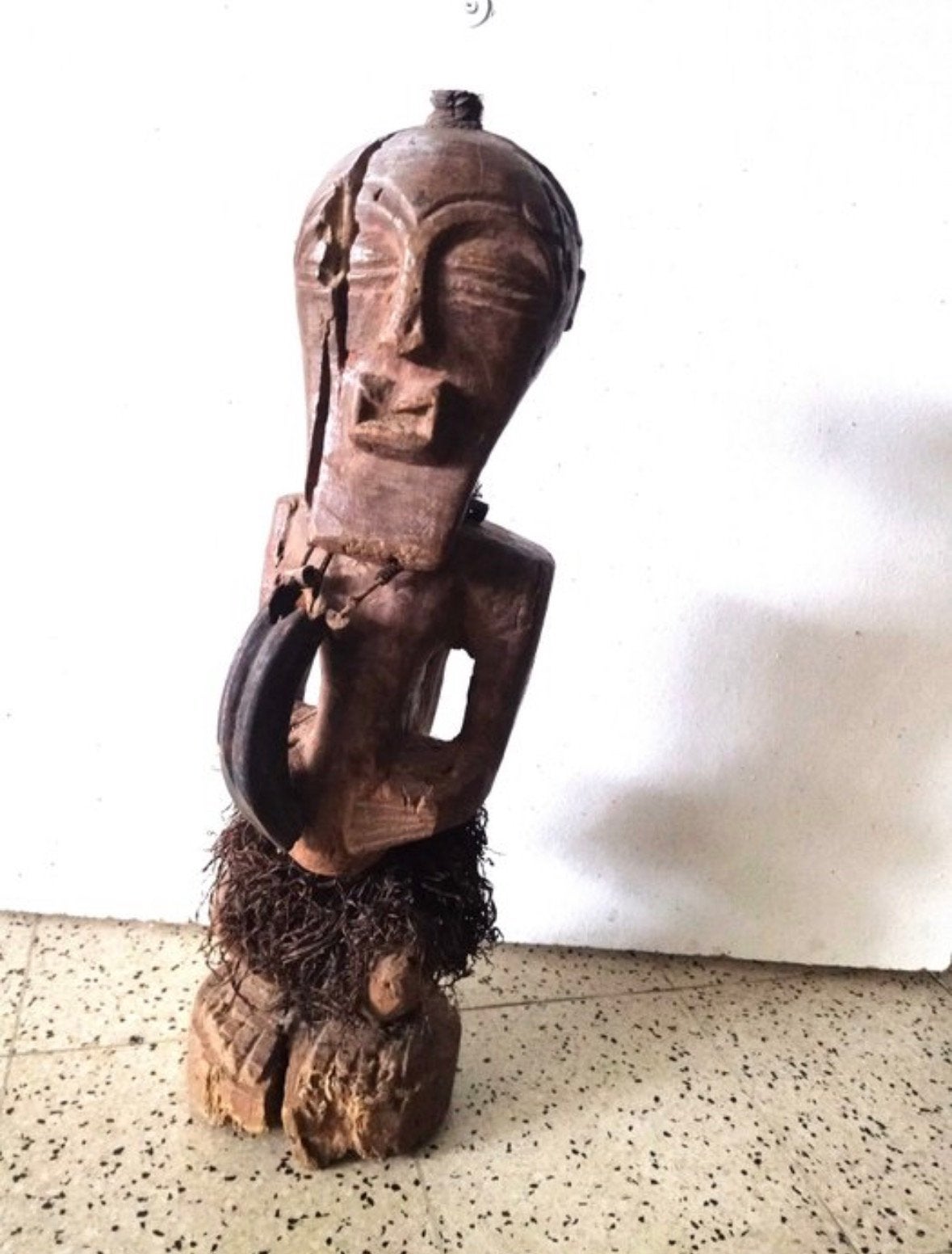 Houten Fetisj figuur - Songye - Ivoorkust, Antiquités & Art, Art | Sculptures & Bois, Enlèvement ou Envoi