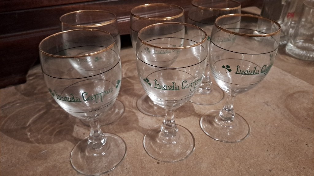 6 Irish koffieglazen, Verzamelen, Ophalen