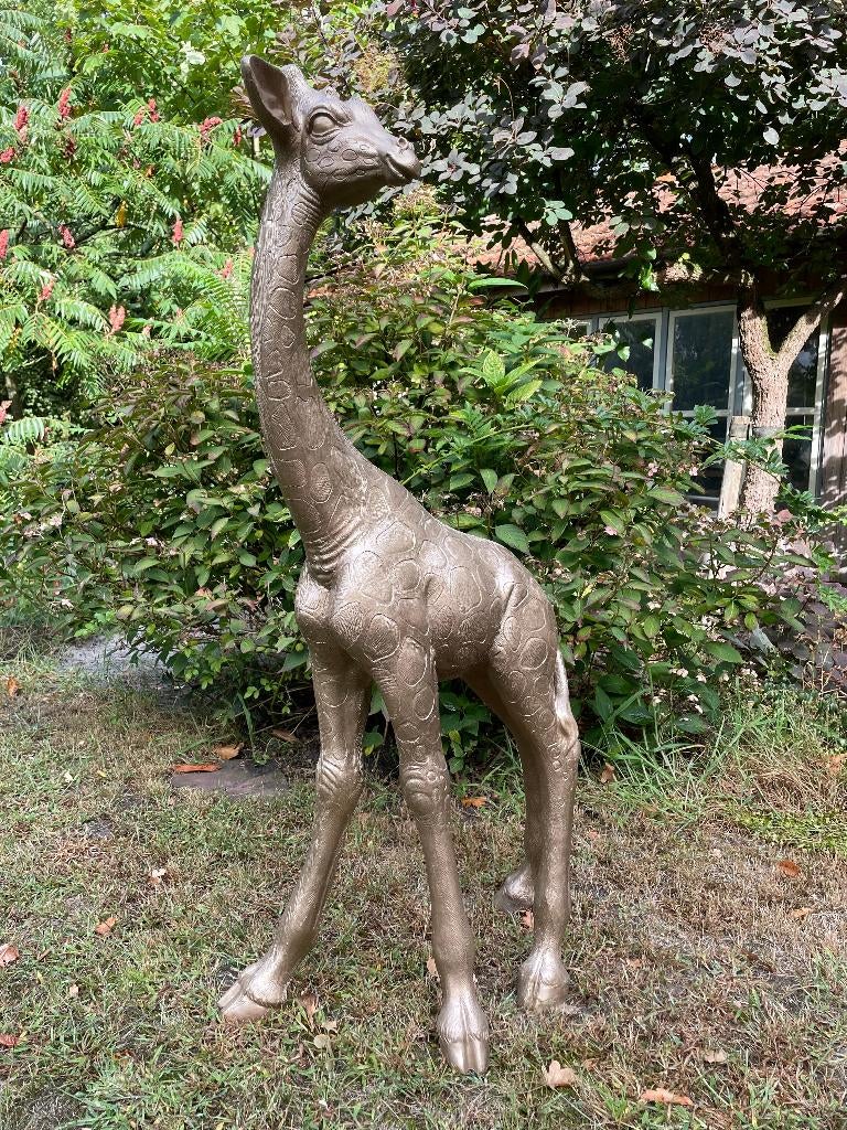 Giraf, giraffe, tuin, dieren, zwanger 120cm, Tuin en Terras, Tuinbeelden, Nieuw, Dierenbeeld, Kunststof, Ophalen