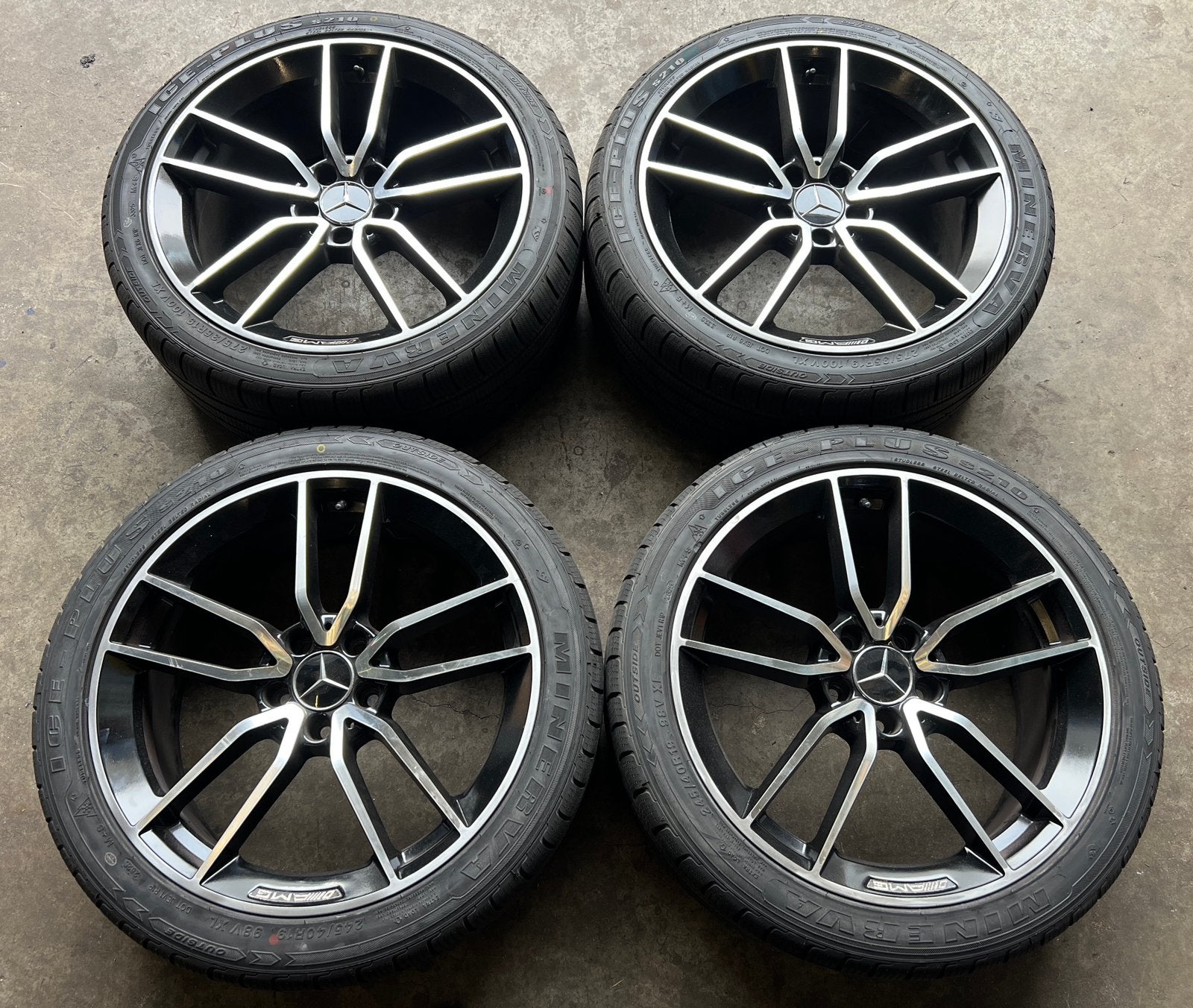 5x112 19 inch Mercedes E klasse Velgen + Winterbanden, Enlèvement, Utilisé, Mercedes-Benz