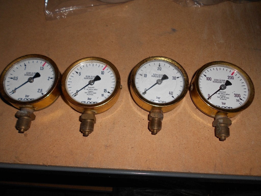 Lot koperen drukmeters, Ophalen, Nieuw