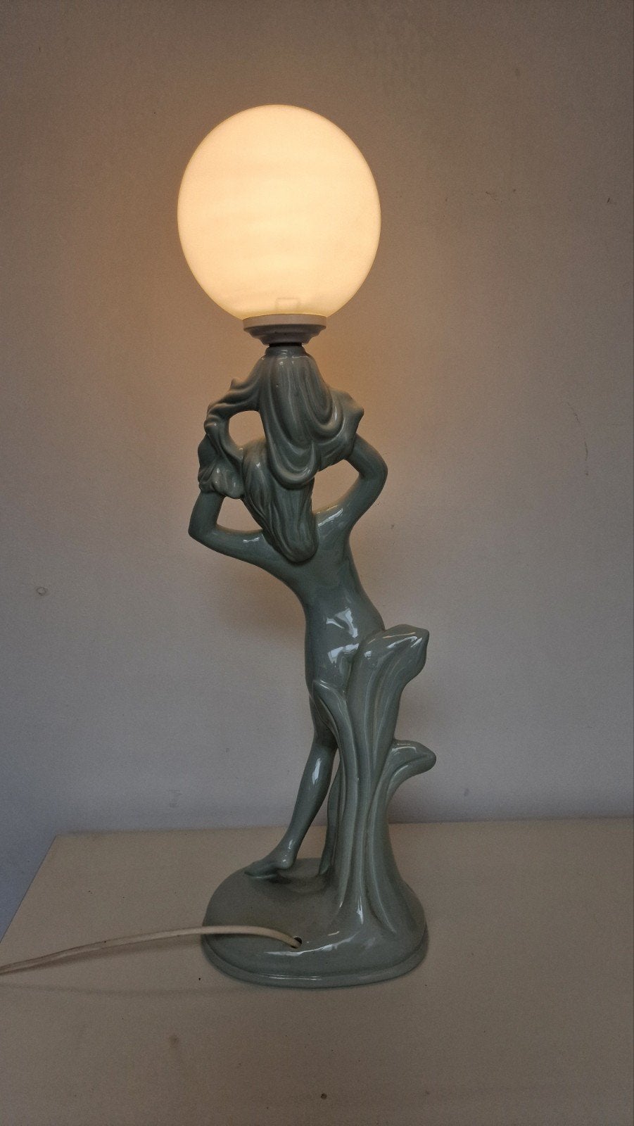 Vintage Keramieken Art Deco LadyLamp, Antiek en Kunst, Ophalen